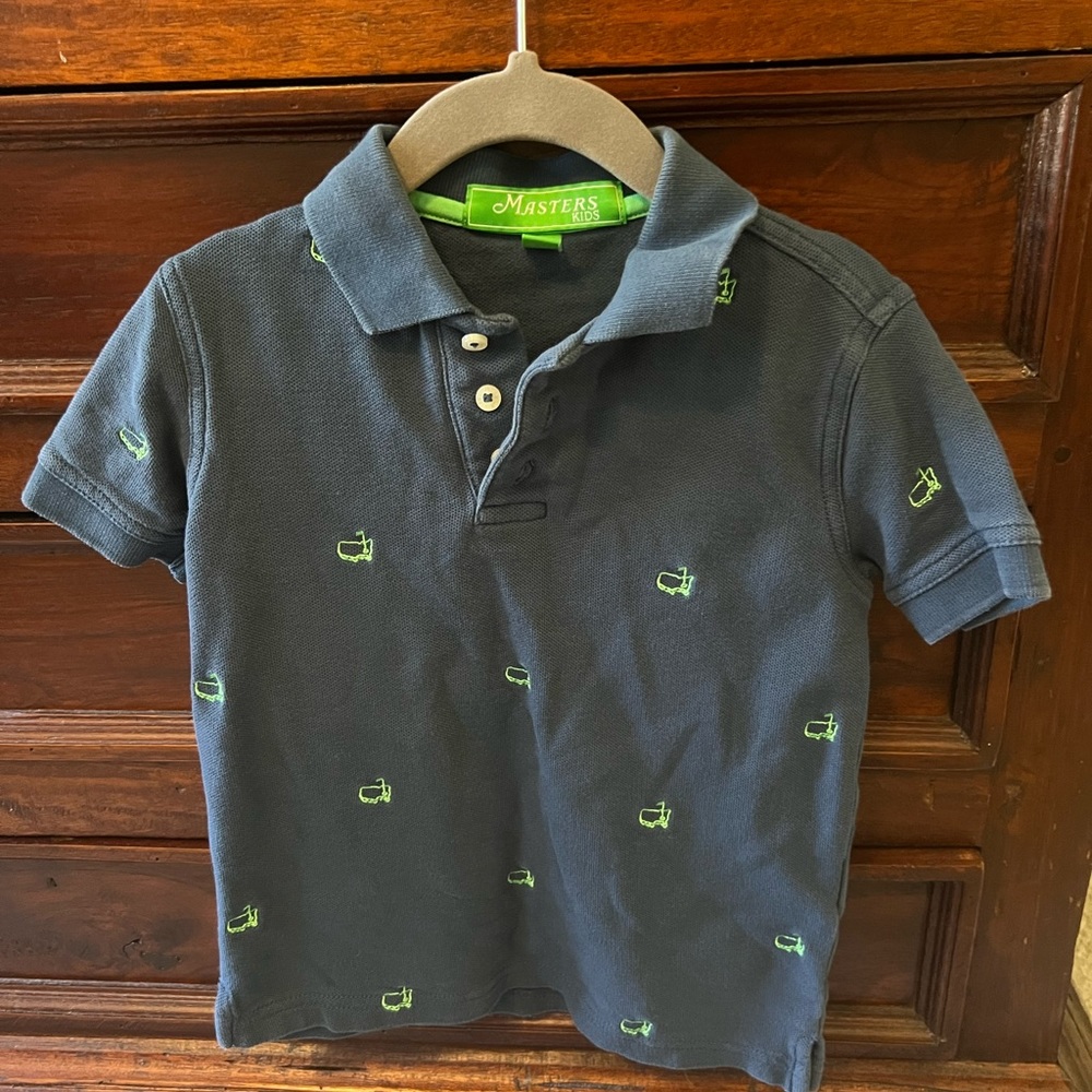 Navy polo, 3T, masters logo